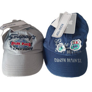 Koala Kids Baseball Cap Toys "R" Us Blue Gray Car Travel Lot Of 2 Hats Route 66